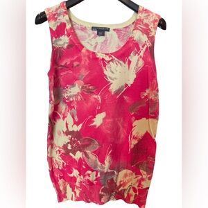 Covington Petite Floral Sleeveless Sweater size MP